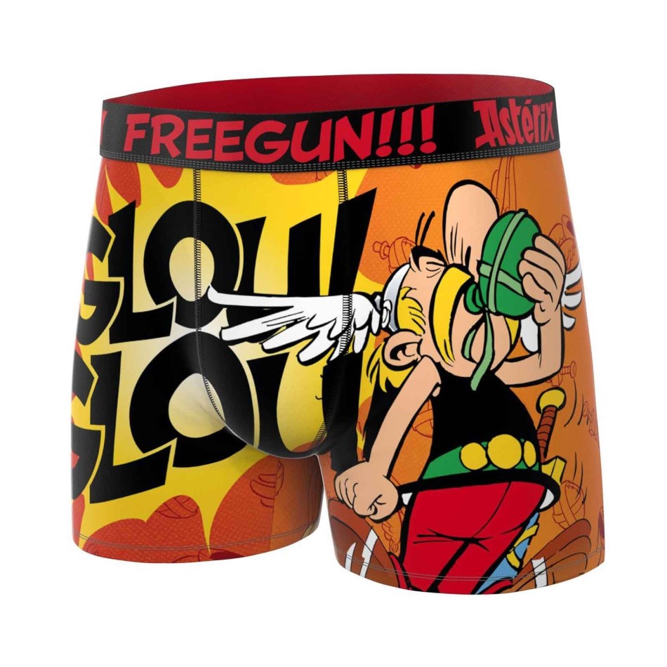 FREEGUN Lot de 4 Boxers Homme Microfibre "Astérix et Obélix"