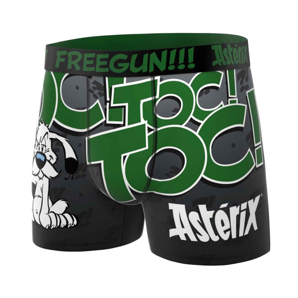FREEGUN Boxer Homme Microfibre "Idéfix" Licence officielle Astérix