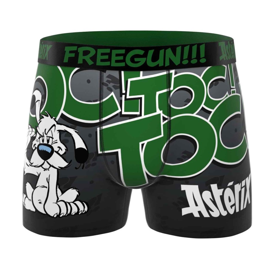FREEGUN Boxer da uomo in microfibra "Dogmatix" Licenza ufficiale Asterix
