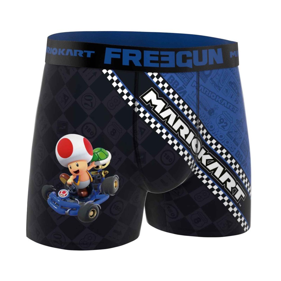 FREEGUN Juego de 3 bóxers de microfibra "Super Mario Kart" para hombre