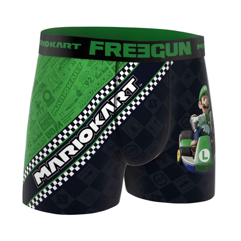 FREEGUN Set van 3 "Super Mario Kart" Microvezel Boxers voor Mannen