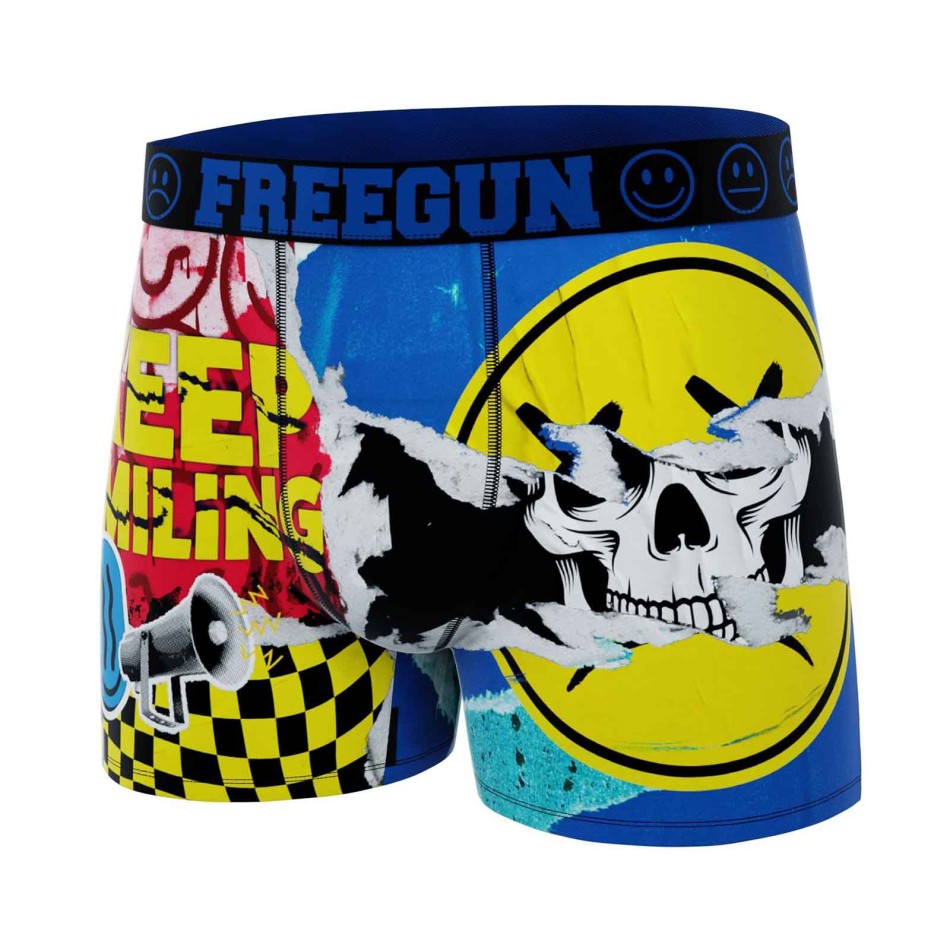 FREEGUN 5er-Pack Boxershorts für Männer aus Mikrofaser "Street Pop-Art"