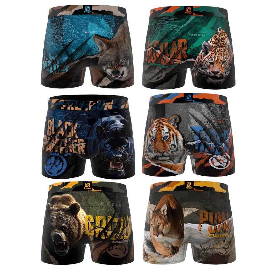 Pack of 6 Boys' Boxers Freegun Premium Microfibre | Choice of packs