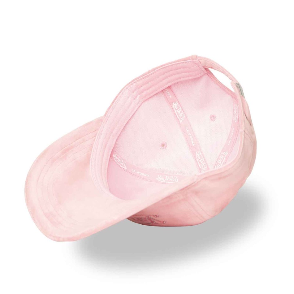 Cap Von Dutch Ladies Velvet Pink Strass - Ultra Soft Strapback
