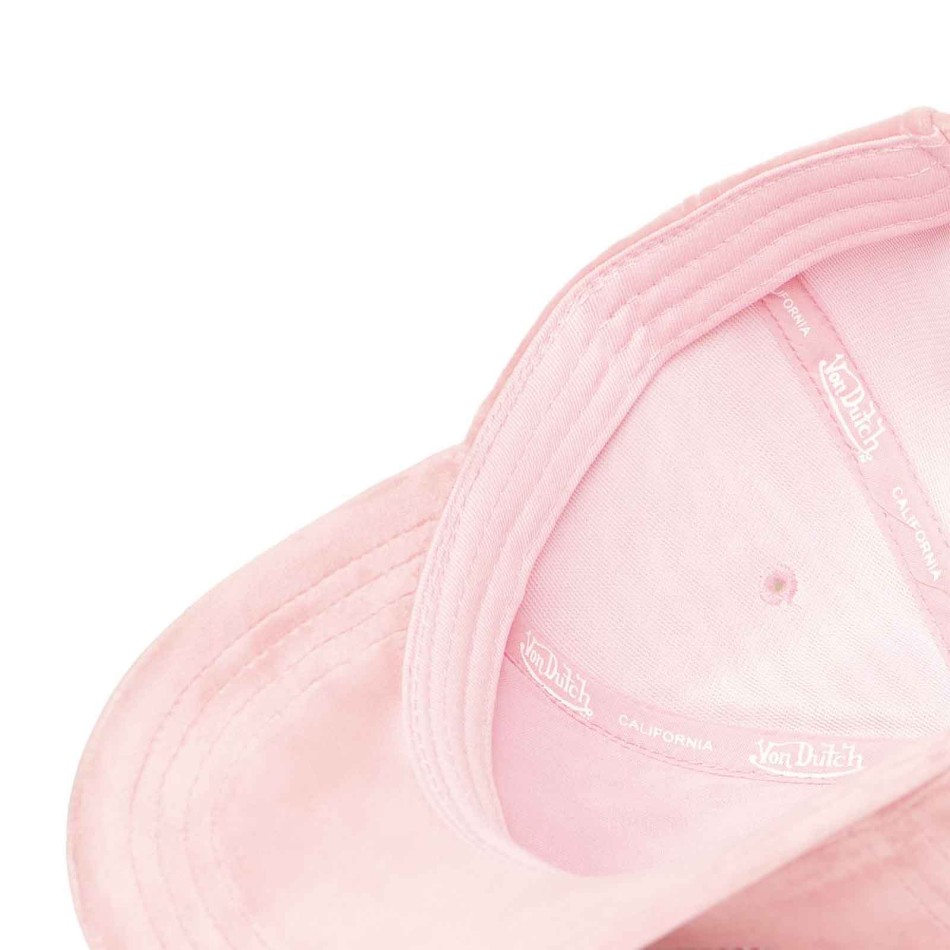 Cap Von Dutch Ladies Velvet Pink Strass - Ultra Soft Strapback