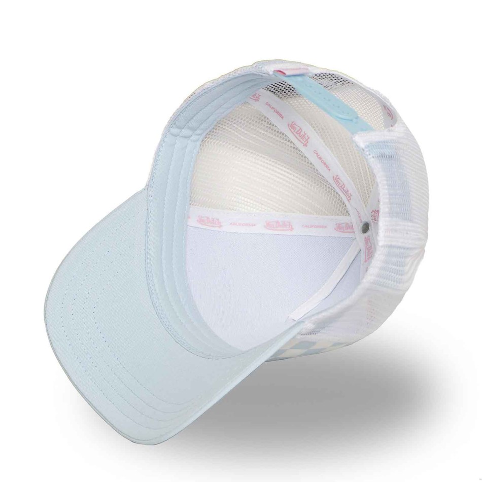 Gorra Von Dutch Women's Trucker Snapback Damier Sky Blue