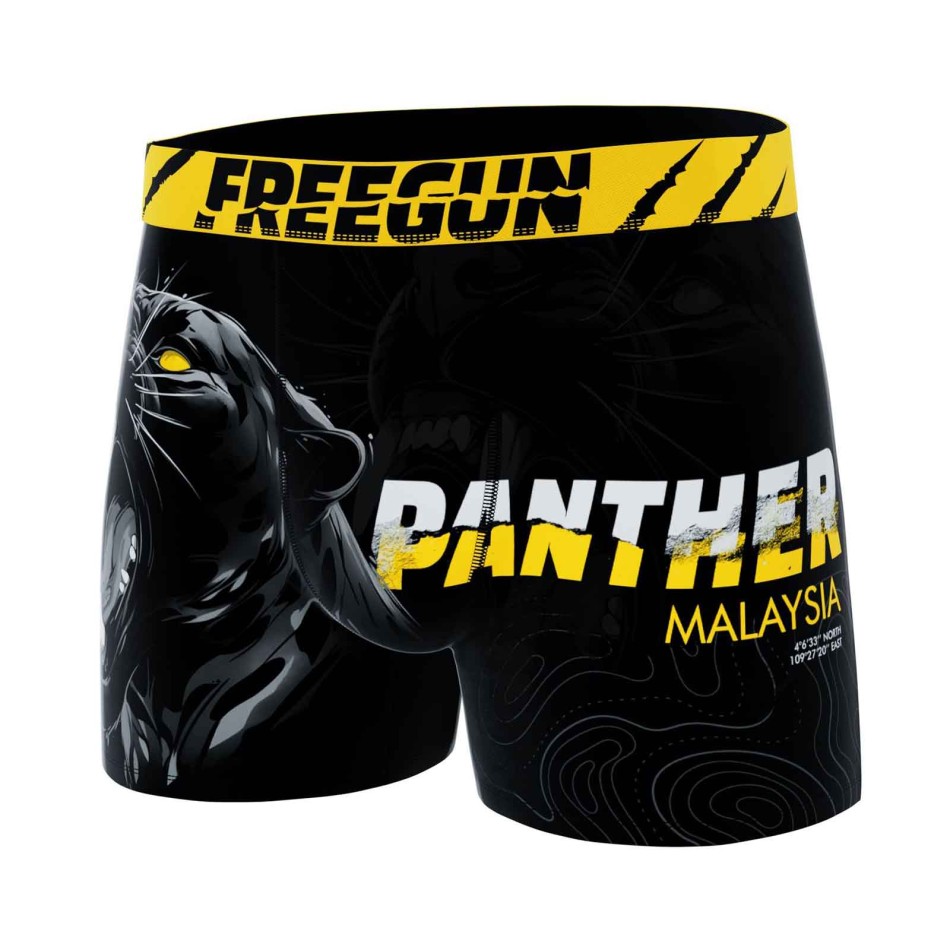 FREEGUN Boxer Garçon Microfibre Panthère – Confort & Style Sauvage