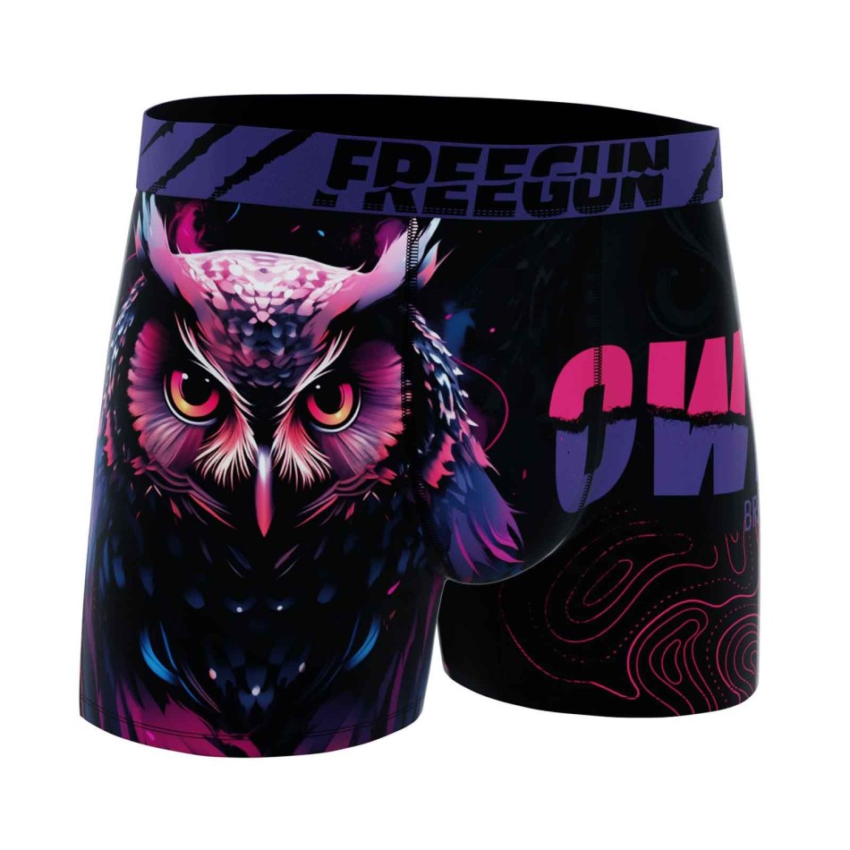 FREEGUN Boxer Garçon Microfibre Hibou – Confort & Style Nocturne