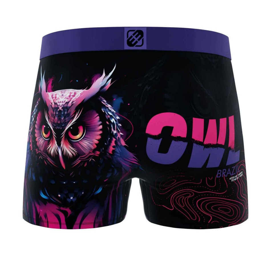 FREEGUN Boxer Boy Microfaser Eule - Komfort & Night Style