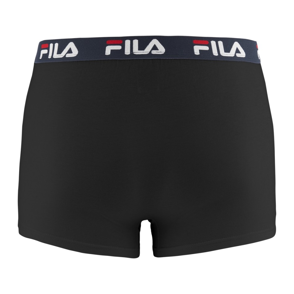 FILA Lot de 4 Boxers Homme Coton Big Logo | Boxer FILA Underwear Confort Sport