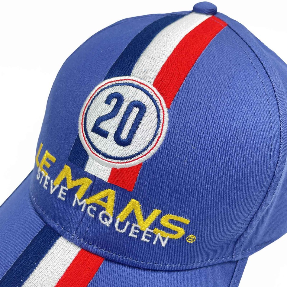 Steve McQueen Le Mans Racing Evo Cap - Blue Strapback 20 | Vintage Racing Cap