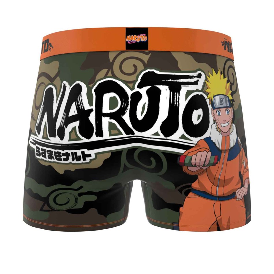FREEGUN Boxer Garçon Microfibre Naruto Classic – Sous-vêtement Manga