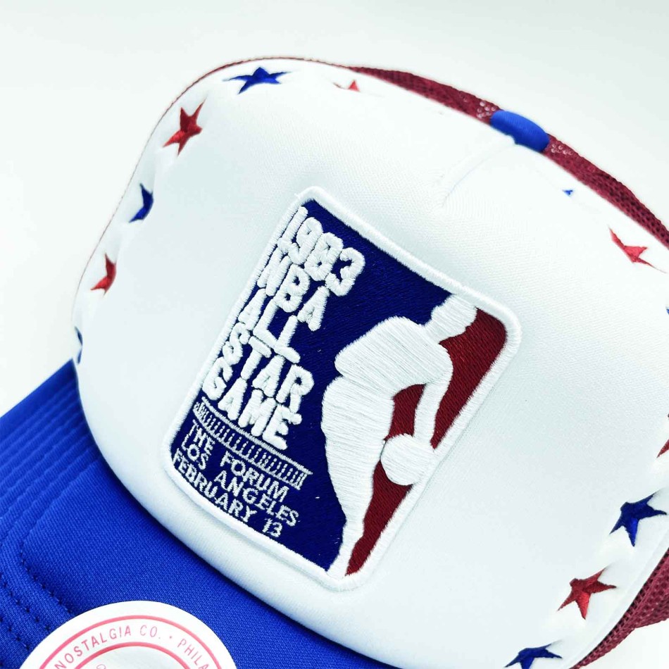 Cap Mitchell & Ness NBA All-Star 1983 Trucker Mousse HWC White Red Blue Snapback