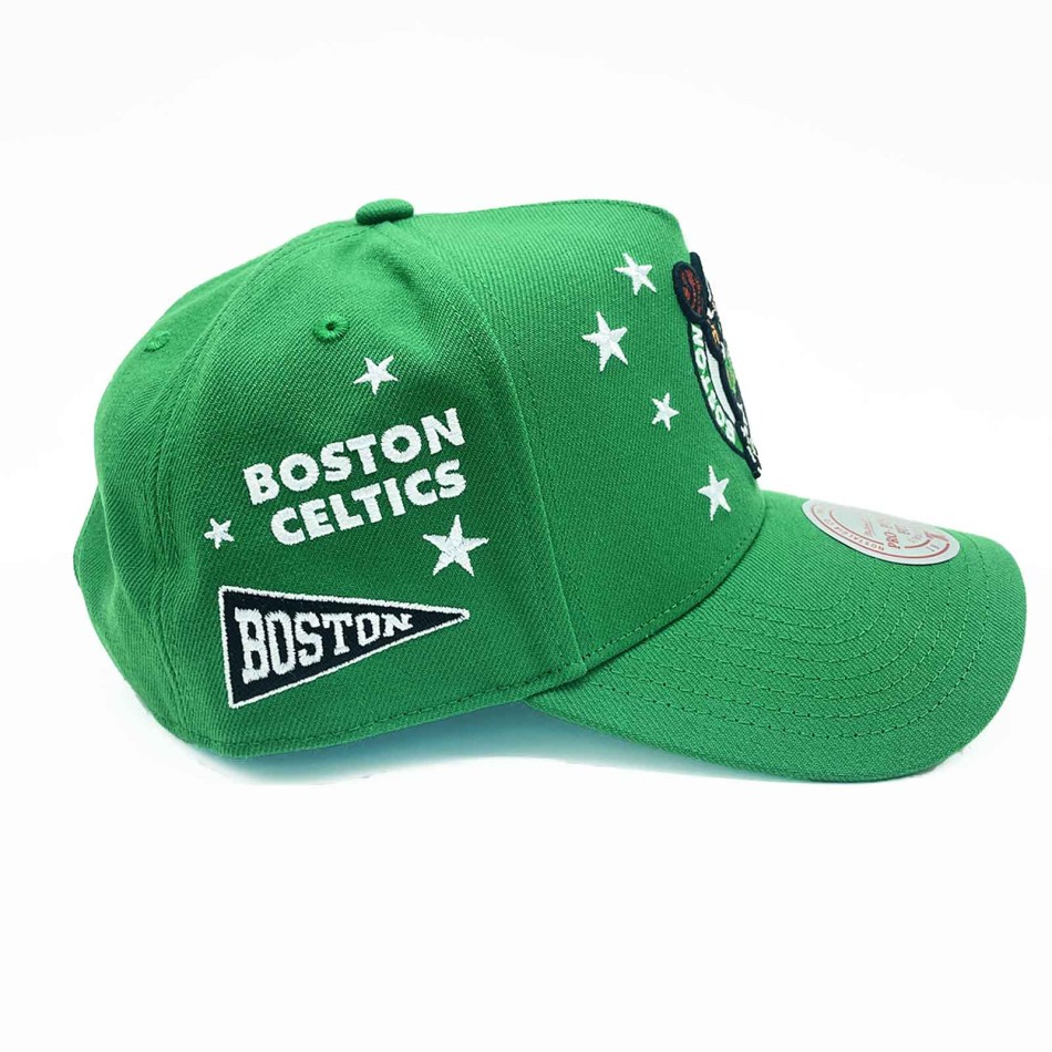 Casquette Mitchell & Ness Boston Celtics Pep Rally Pro HWC Snapback Verte NBA