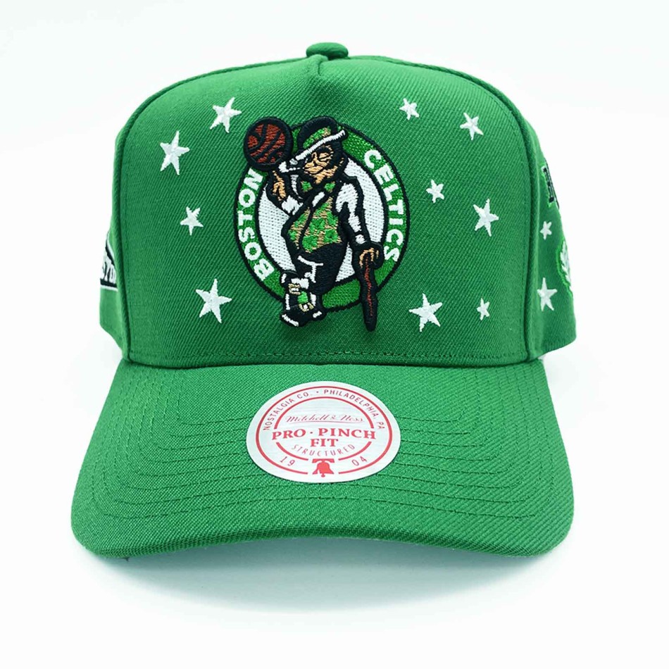 Cap Mitchell & Ness Boston Celtics Pep Rally Pro HWC Snapback Grün NBA