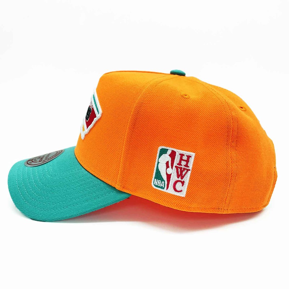 Keps Mitchell & Ness San Antonio Spurs Legendary Away Pro HWC Snapback Orange NBA