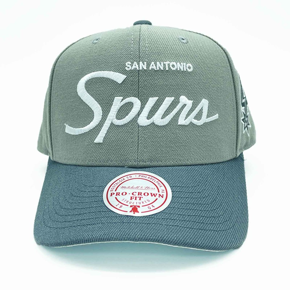 Gorra NBA San Antonio Spurs Snapback Gris Mitchell & Ness Thunderstorm Head Coach Pro