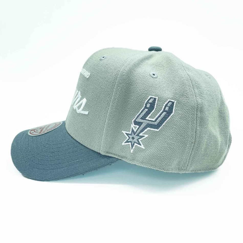 Gorra NBA San Antonio Spurs Snapback Gris Mitchell & Ness Thunderstorm Head Coach Pro
