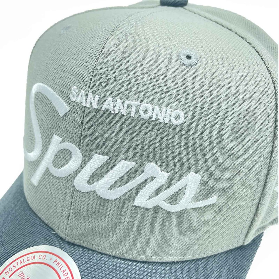 NBA San Antonio Spurs Snapback Grey Mitchell & Ness Thunderstorm Head Coach Pro Keps