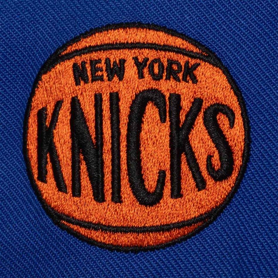 NBA New York Knicks Snapback Kappe Blue Mitchell & Ness Double Clutch Pro HWC