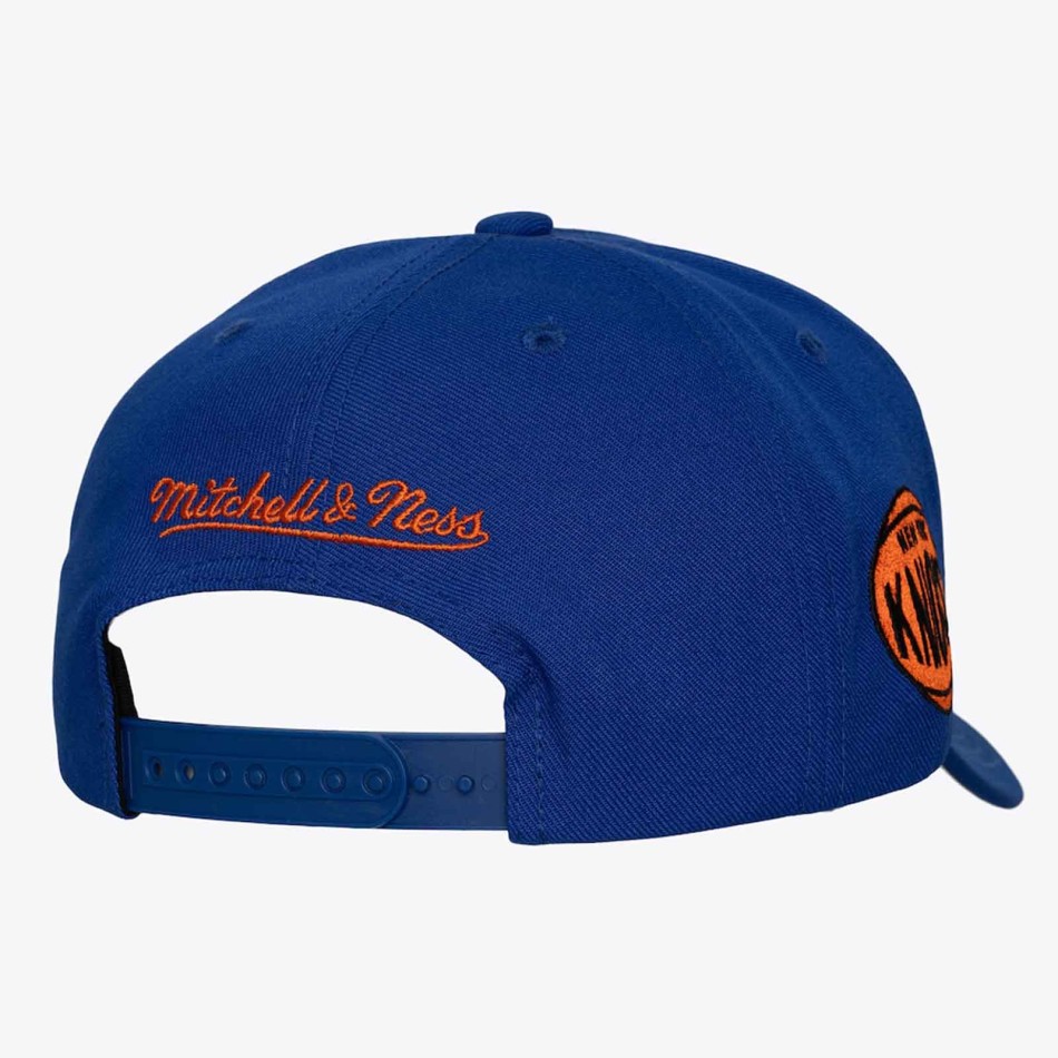 NBA New York Knicks Snapback Kappe Blue Mitchell & Ness Double Clutch Pro HWC