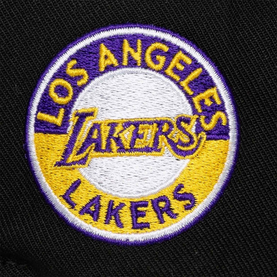 NBA Los Angeles Lakers Snapback Cap Nero Mitchell & Ness Doppia frizione Pro HWC