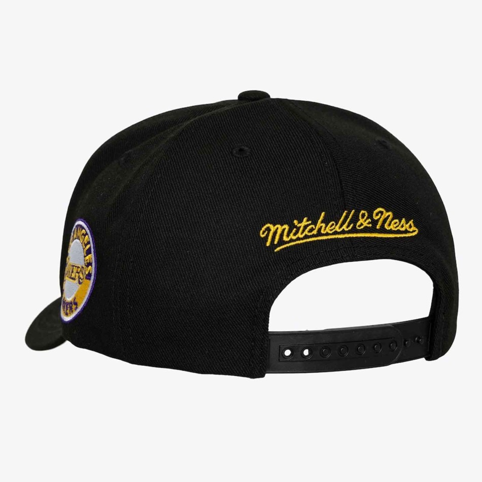 NBA Los Angeles Lakers Snapback Cap Black Mitchell & Ness Double Clutch Pro HWC