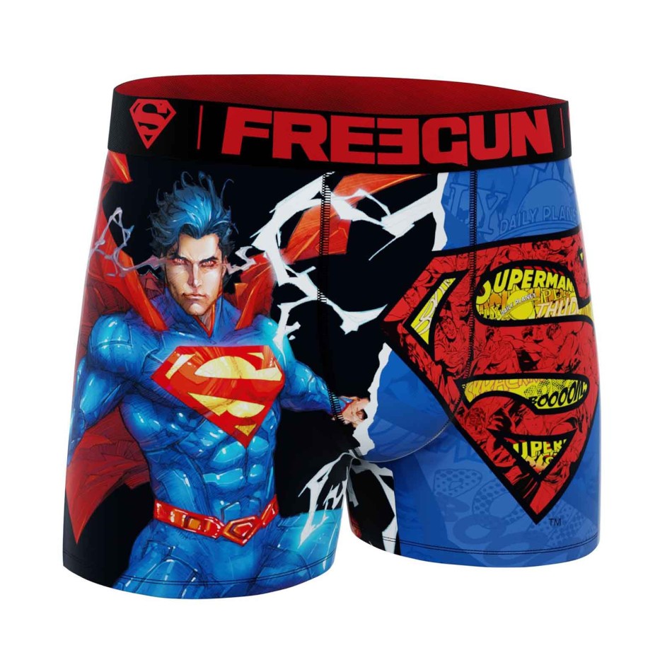 FREEGUN Set van 5 Officiële DC Comics Superman Heren Boxers - Katoen Stretch Comfort
