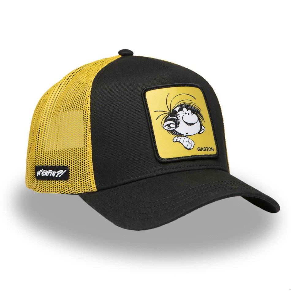 Casquette CAPSLAB Gaston Lagaffe Trucker Snapback – Casquette Officielle BD Filet Mesh Ajustable