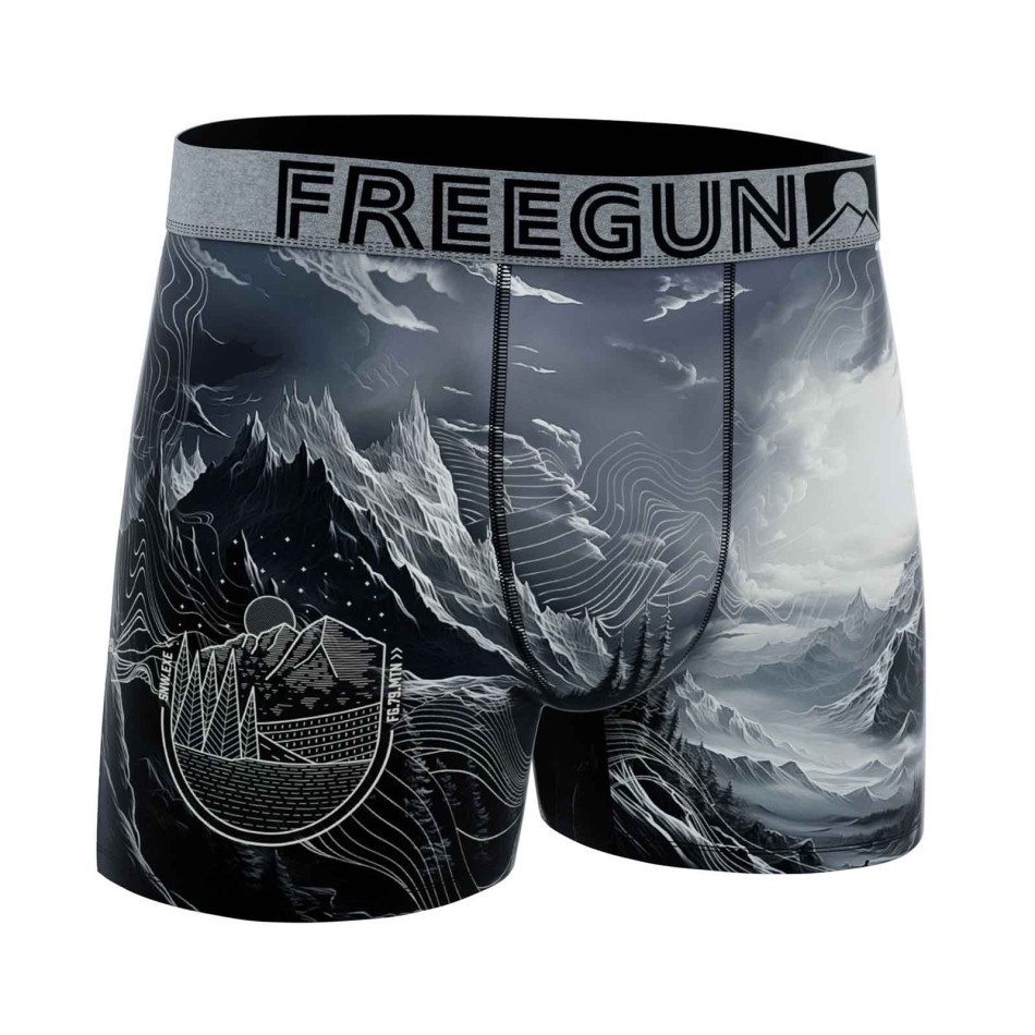 FREEGUN Set of 5 Men's Microfiber Boxers Nature Collection