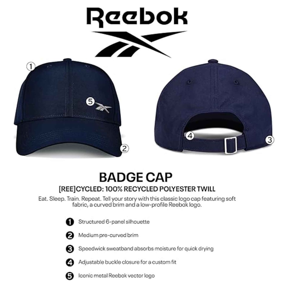 Casquette Reebok Badge Metal Strapback 6 Panel Polyester
