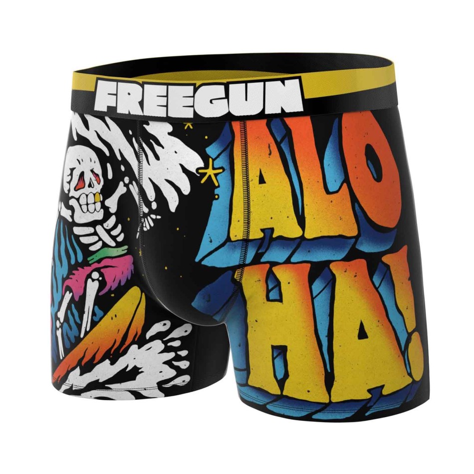 FREEGUN Lot de 4 Boxers Homme Microfibre Wild Summer Boxer FREEGUN
