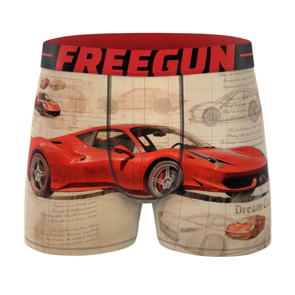 FREEGUN Boxer auto in microfibra da uomo - Boxer auto da corsa