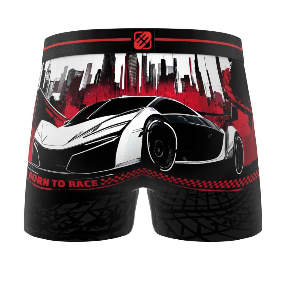 FREEGUN Men's Microfibre Car Boxer - Racing Car Boxer
