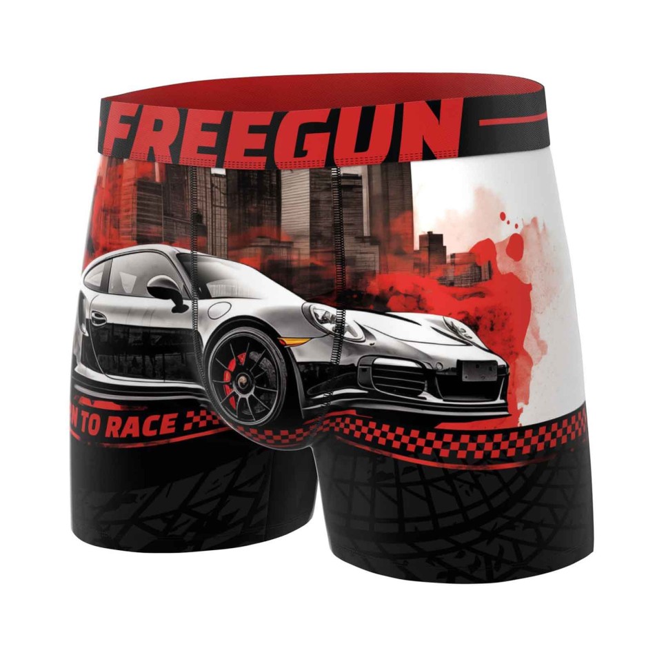 FREEGUN Set van 3 Microvezel Car Boxershorts voor jongens - Racing Boxershorts voor kinderen