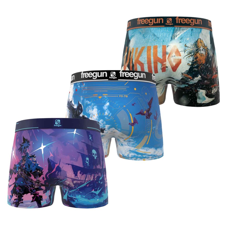 Set di 3 boxer in microfibra "Gaming" per ragazzo