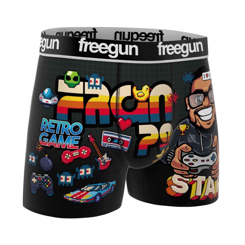 Set van 3 Microvezel jongensboxershorts "Gaming