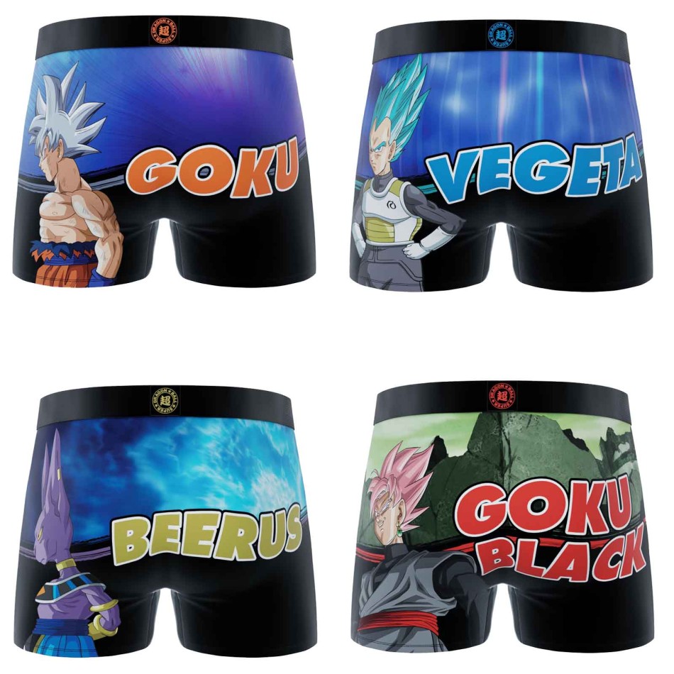 Set of 4 Dragon Ball Super ' Freegun ' Boys’ Boxer Shorts | French Market
