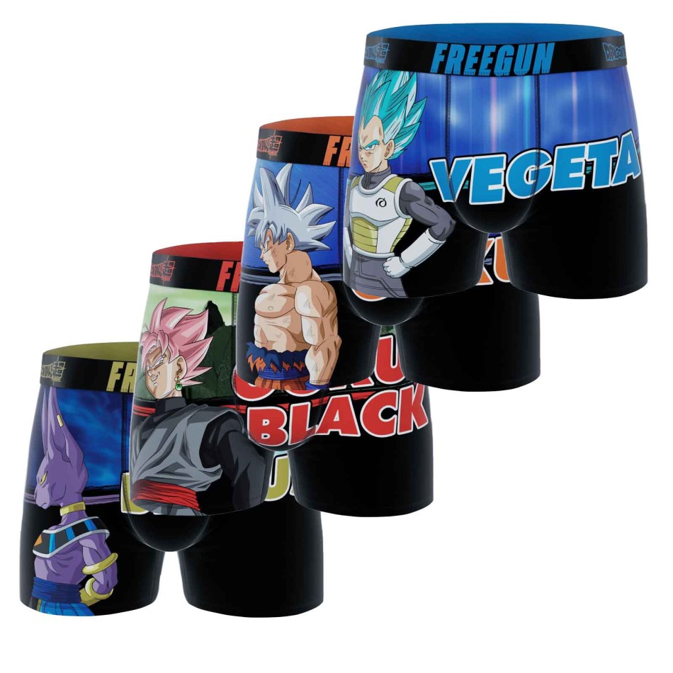4-Pack of Dragon Ball Super " Freegun " Boys' Boxer Shorts | French Market