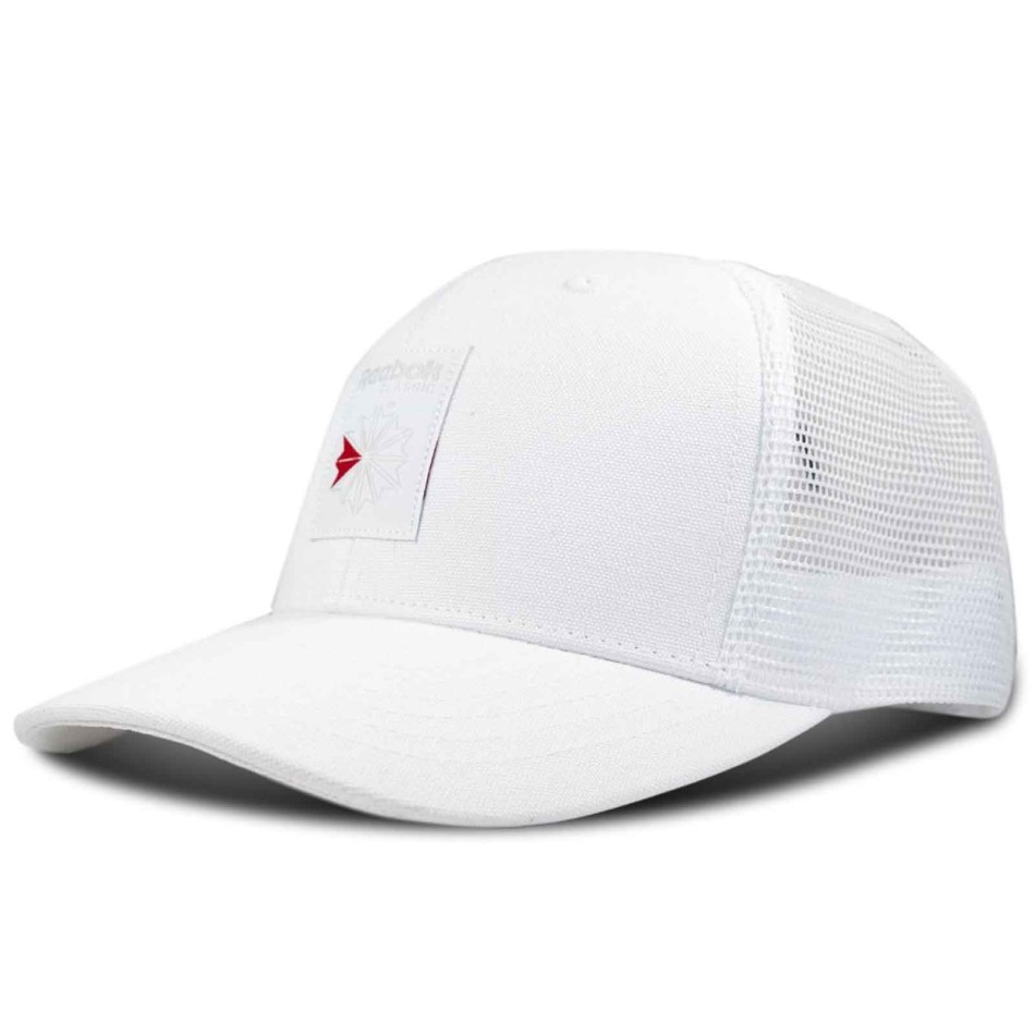 Cap Reebok Trucker Woven Patch Vector - Baseball Mesh Snapback Cap