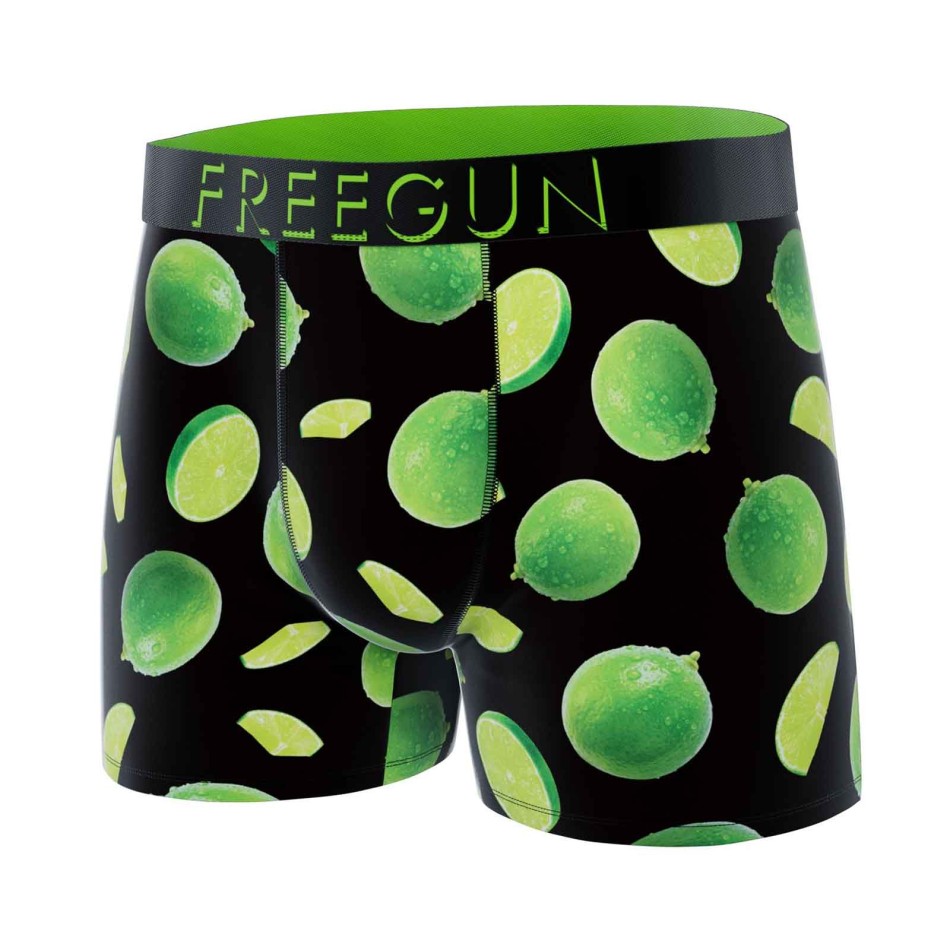 FREEGUN Men's Lemon Microfibre Boxer - Boxer Lime Original Confort