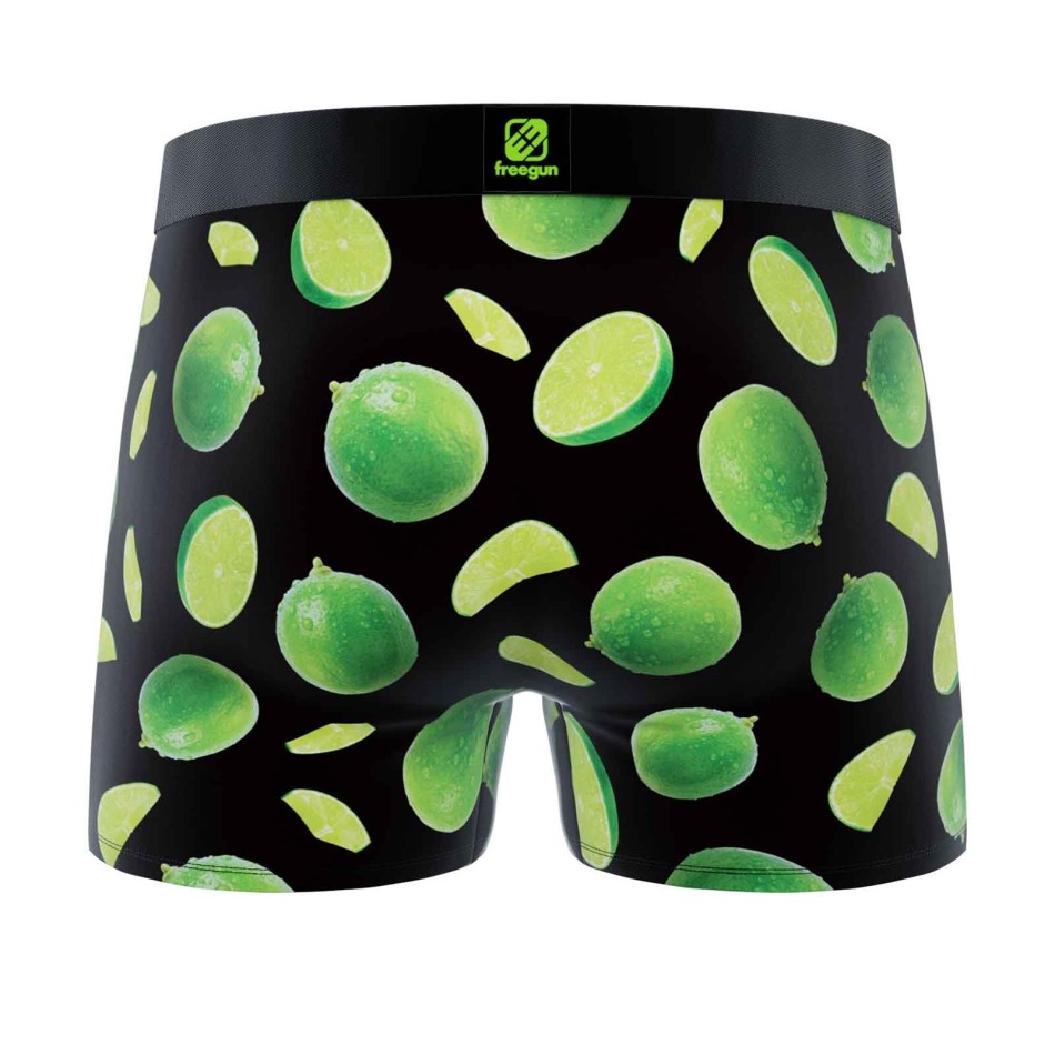 FREEGUN Boxer Homme Microfibre Citron – Boxer Lime Original Confort