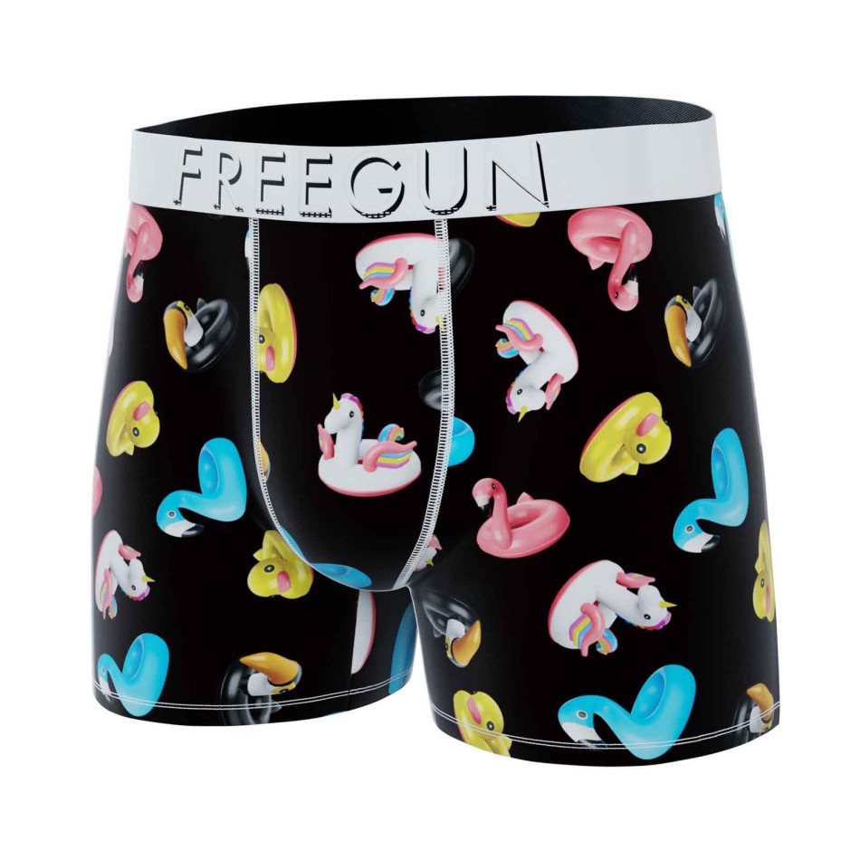 FREEGUN Men's Microfibre Pool Party Boxer - Boxer Fun Summer Buoys