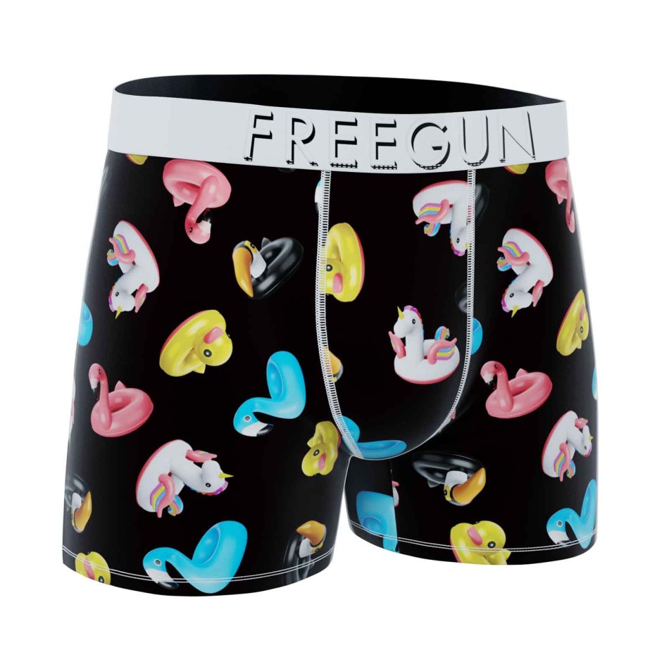 FREEGUN Men's Microfibre Pool Party Boxer - Boxer Fun Summer Buoys