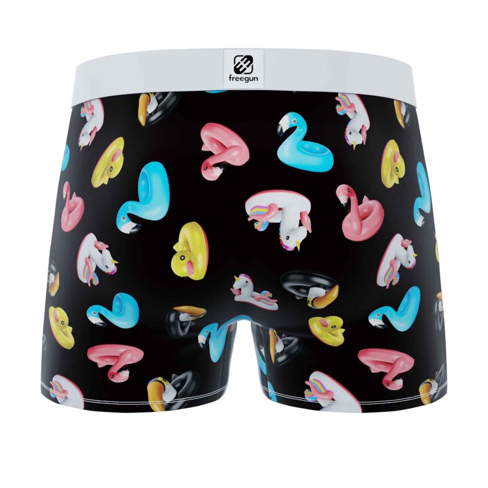 FREEGUN Men's Microfibre Pool Party Boxer - Boxer Fun Summer Buoys