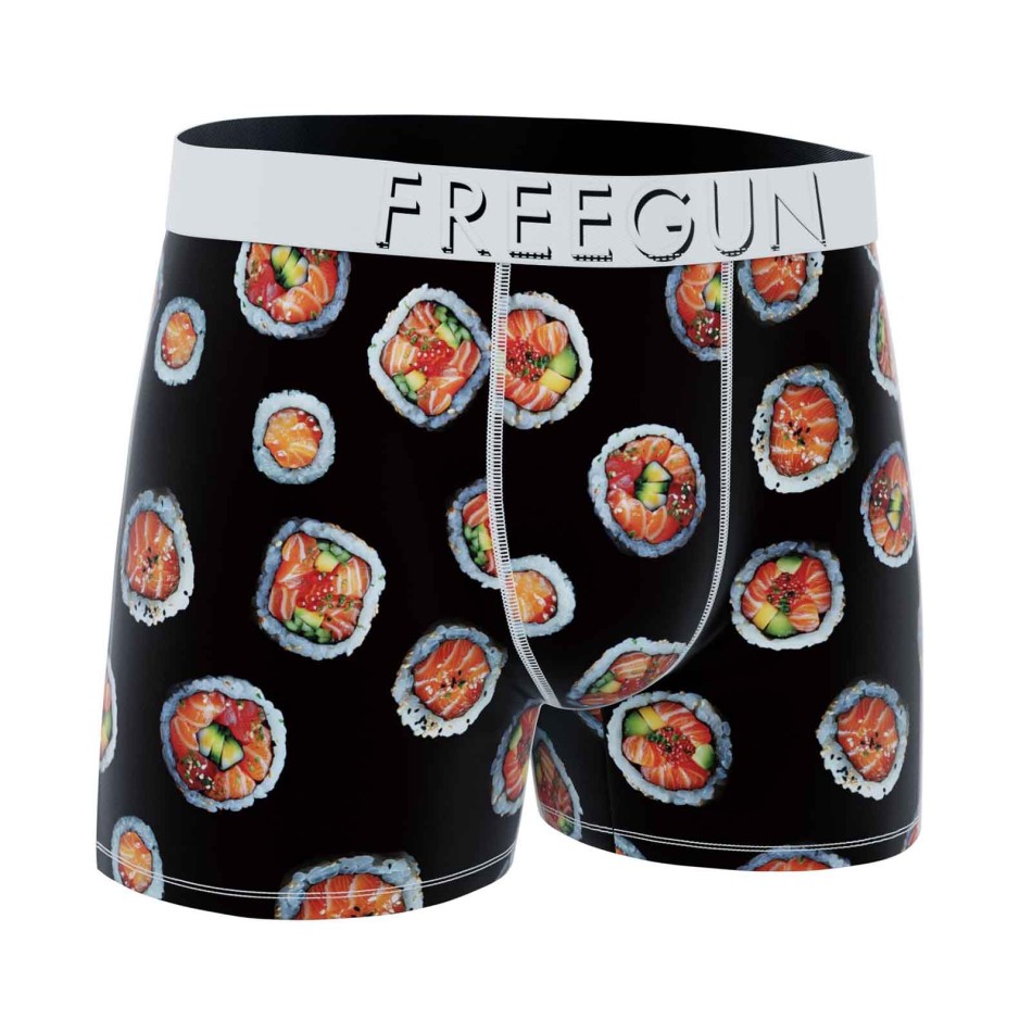 FREEGUN Boxer Uomo Microfibra "Sushi"- Boxer originale da uomo French Market