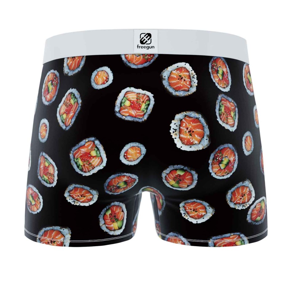 FREEGUN Heren Microvezel Boxer "Sushi" - Originele herenboxer | French Market