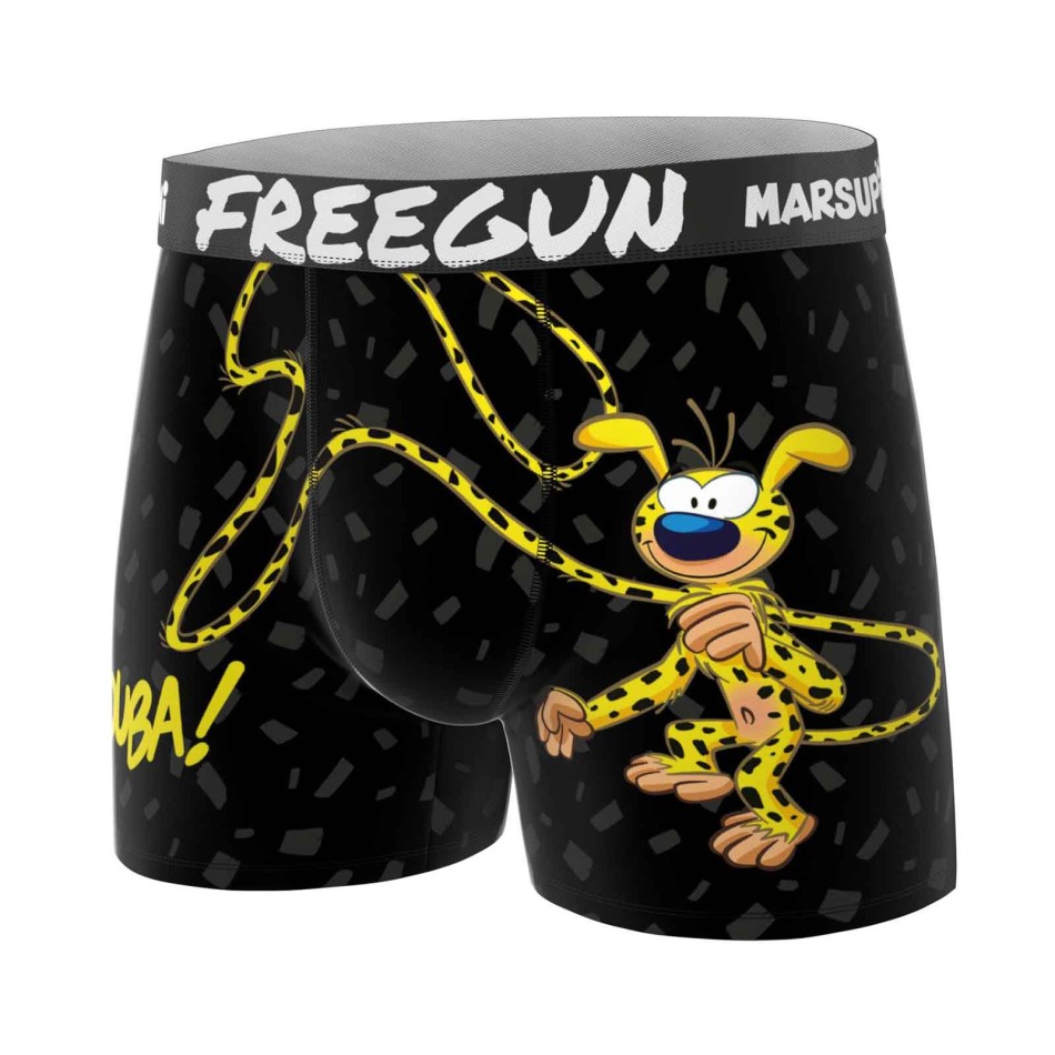 FREEGUN Boxer Uomo Microfibra Marsupilami - Licenza ufficiale Boxer Comfort Stretch