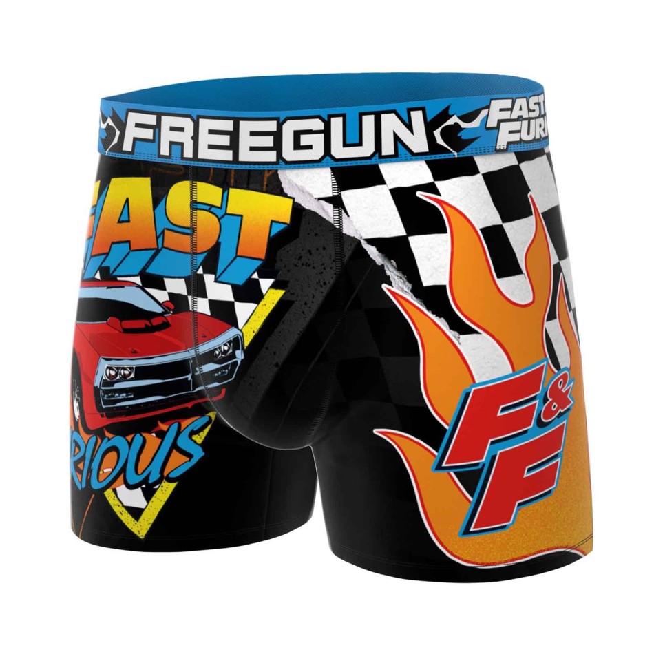 Set med 3 boxershorts för pojkar Freegun Fast & Furious - Officiell licens