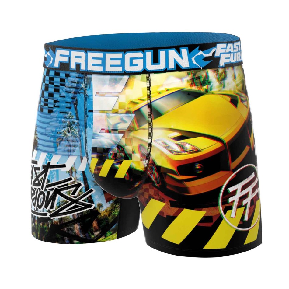 FREEGUN Set of 4 Fast & Furious Men's Microfibre Boxers - Comfort Racing Boxers